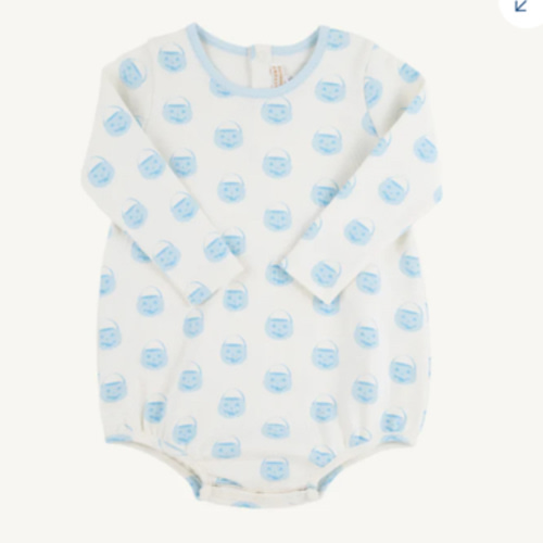 Long Sleeve Patton Play Bubble - Vintage Prep Pumpkin Pails with Buckh