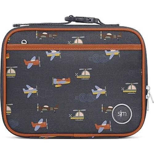 Simple Modern Kids Lunch Box for School | Reusable Insulated Lunch Bag for Toddler, Girl, and Boy | Meal Containers with Exterior & Interior Pockets | Hadley Collection | Wheels Up