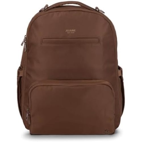 JuJuBe Classic Diaper Bag Backpack with Portable Changing Pad, Baby Stroller Straps, Large Travel Backpack for Boy or Girl, For Carrying Baby Bottles, Wipes, Diapers, Pacifiers, Espresso