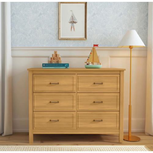 daVinci Charlie 6-Drawer Double Dresser - Honey