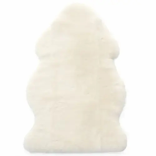 Sheepskin Rug for Babies, 100% Natural, Shorn Lambskin Wool, 2 x 3 Feet, Ivory