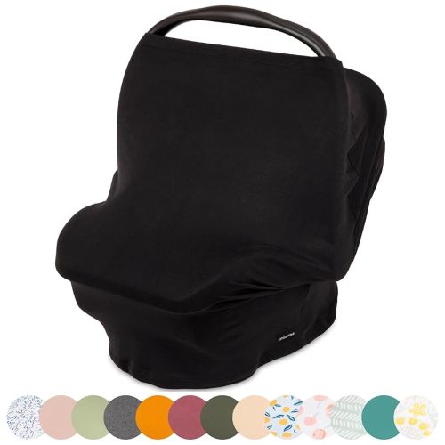 Simka Rose Breathable Nursing Cover Up and Car Seat Cover for Babies - Breastfeeding Cover for Baby Boy & Girl - Adjustable Stretchy Infant Carseat Canopy Carrier Cover for Summer - Must Have Registry
