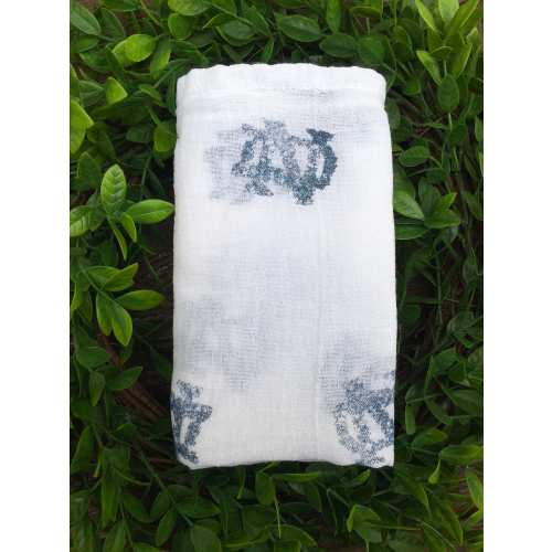 Notre Dame - Mini Blanket - Swaddle Blanket - Lovey - Cotton - Hand Stamped - Vintage Inspired - You Pick Paint Color