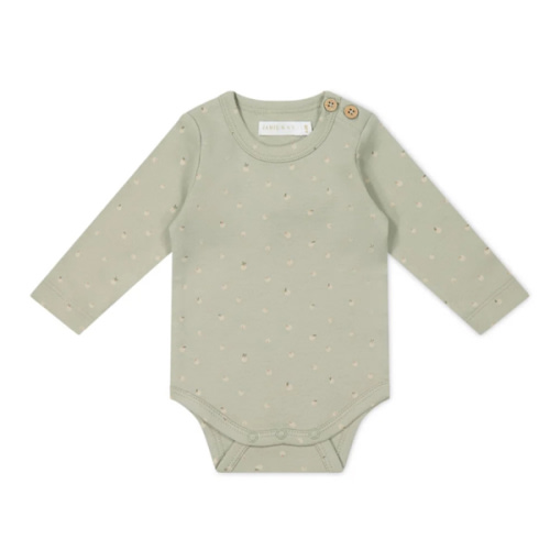 Organic Cotton Fernley Bodysuit - Fresh Apples Abbey Stone