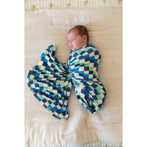 BLUE MULTICOLOR CHECKER | SWADDLE