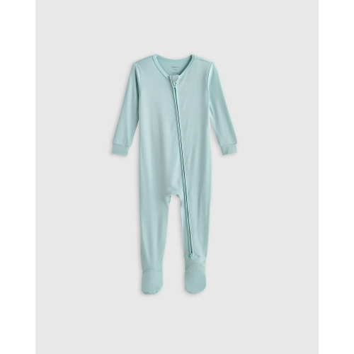 Bamboo Footie Pajama in Sage Mist