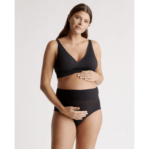 Seamless Crossover Nursing & Lounge Bra (2-pack) in Black