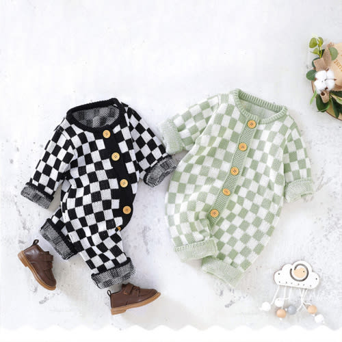 Baby Woven Checkerboard Romper