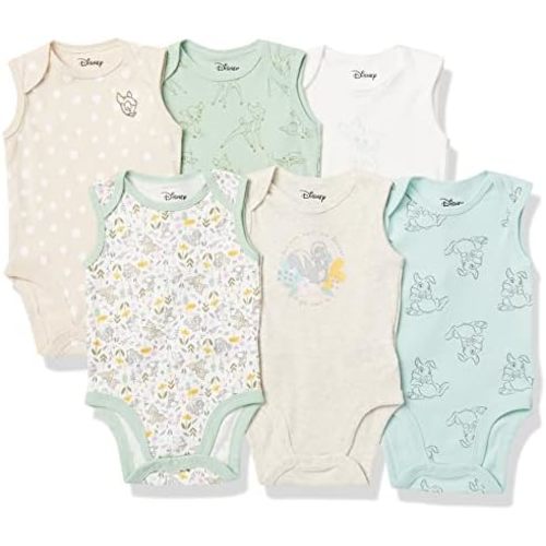 Amazon Essentials Disney | Star Wars | Princess Baby Girls' Sleeveless Bodysuits, Pack of 6