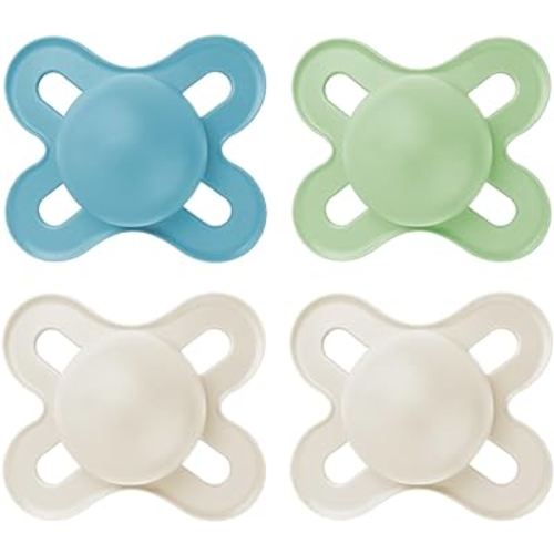 MAM Original Start Matte Newborn Baby Pacifier, Best Pacifier for Breastfed Babies, Boy, 0-3 Months (Pack of 4)