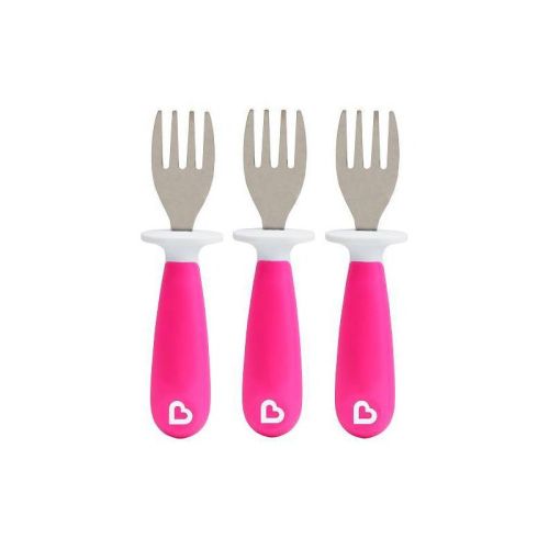 Munchkin Raise Toddler Forks - Pink 3pk