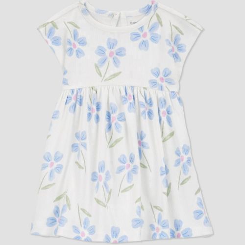 Carter's Just One You®️ Baby Girls' Floral Printed Dress Set - White 12m