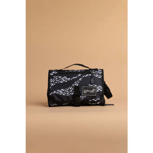 Diaper Changing Pad - Black Fish Wave