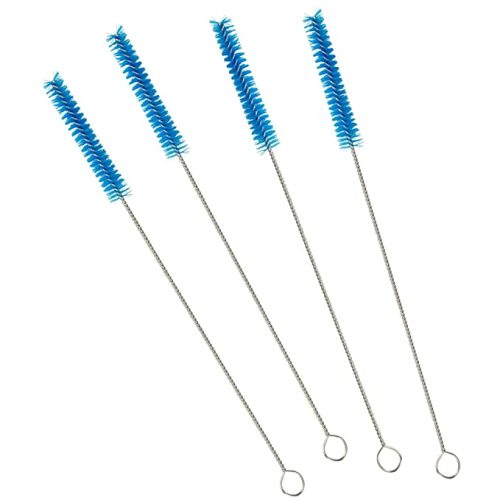 Dr. Brown’s Natural Flow Reusable Baby Bottle Vent System and Reservoir Cleaning Bristle Brush, BPA Free, Blue Brushes, 4-Pack
