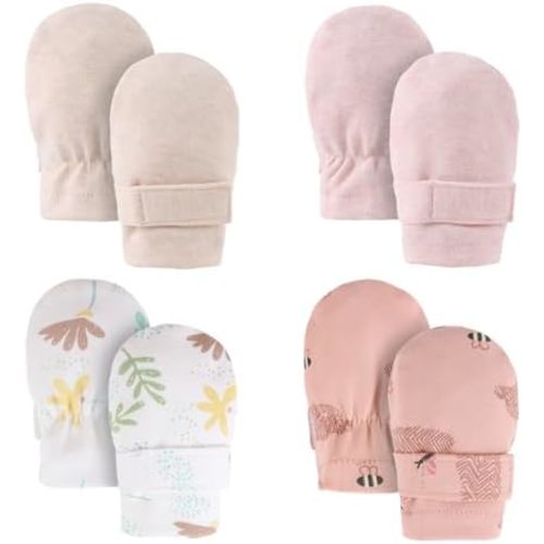 Newborn Baby Mittens Infant No Scratch Gloves Cotton Mitts for Baby Girls Boys