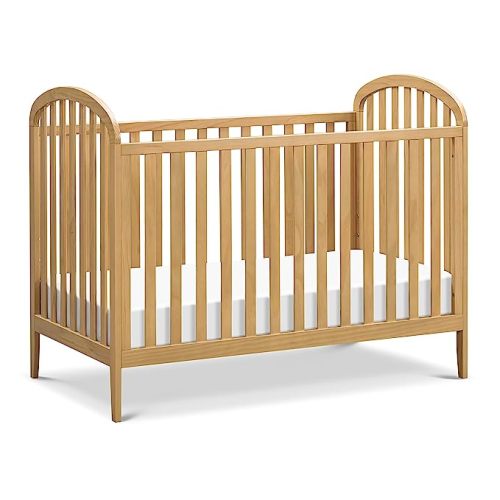 DaVinci Beau 3-in-1 Convertible Baby Crib - GREENGUARD Gold Certified Crib- Convertible Crib to Toddler Bed and Daybed - Baby Bed w/ 4 Adjustable Heights - Wooden Crib - Honey
