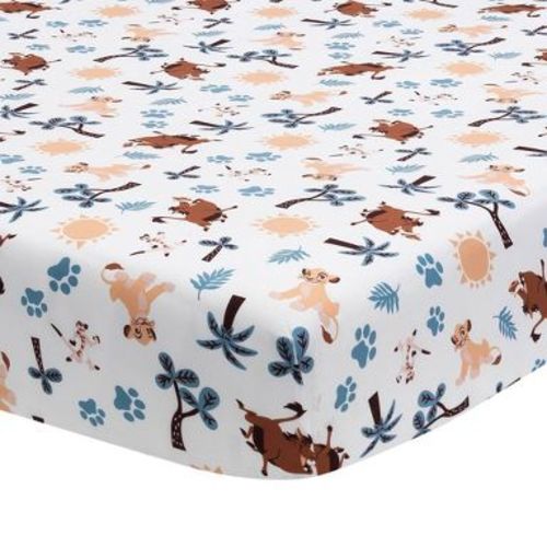 Lambs & Ivy Lion King Adventure Fitted Crib Sheet: Microfiber, Standard Crib/Toddler, Animal Prints