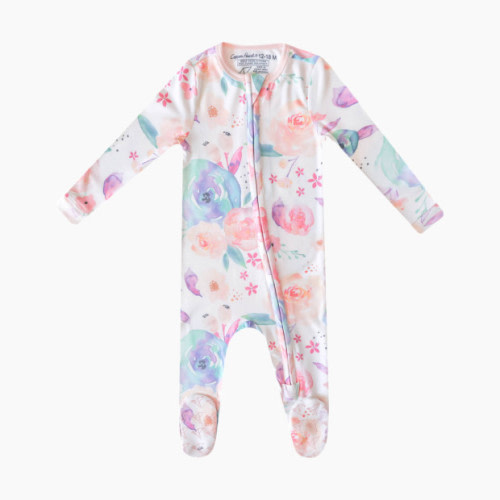 Copper Pearl Printed Zip-Up Footie - Bloom, 0-3 M