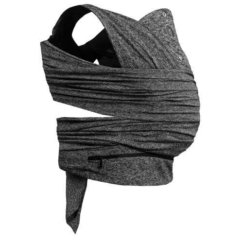 Boppy Baby Carrier—ComfyFit, Heathered Gray, Hybrid Wrap, 3 Carrying Positions, 0m+ 8-35lbs, Soft Yoga-Inspired Fabric with Integrated Storage Pouch