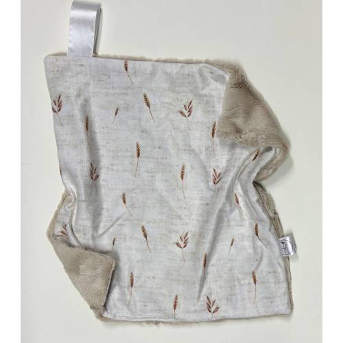 Neutral wheat minky lovey, faux fur lovey, security blanket, baby girl lovey, baby boy lovey, neutral, minimalist, farm, minimalist