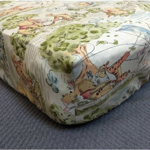 Fitted Crib Sheet Winnie the Pooh Tigger Eeyore Piglet Cotton Pack &#39;n Play Pillowcases Changing Pad Cover Bassinet Pad Cover Vintage Look