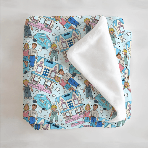Vintage Dollhouse Minky Blanket - Little Britches Collaboration – Judith Arthur