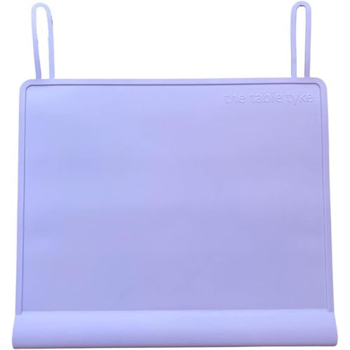 The Table Tyke Silicone Placemats for Toddlers with Patented Edge Bumper | Kids Placemats Non Slip Travel Ready | Baby Placemat BPA Free for Restaurant Dining Table | Lilac