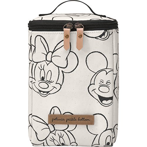 Petunia Pickle Bottom Baby Cooler Bag for Bottles and Snacks, Insulated, Reusable & Easy to Clean, Perfect for Diaper Bag (Sketchbook Mickey & Minnie)