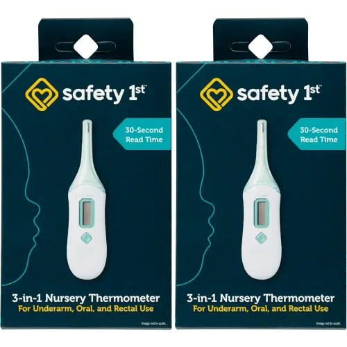 Safety 1st 3-in-1 Thermometer | Nursery | Analog | Pack of 2