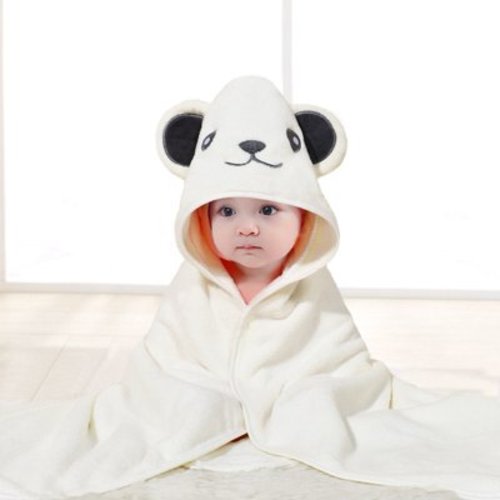 SILVERCELL Baby Hooded Towels Large 32"x32" Cartoon Animal Absorbent Soft Baby Bath Towels Toddler Infant Boy and Girl Shower Gifts - Gray Bear