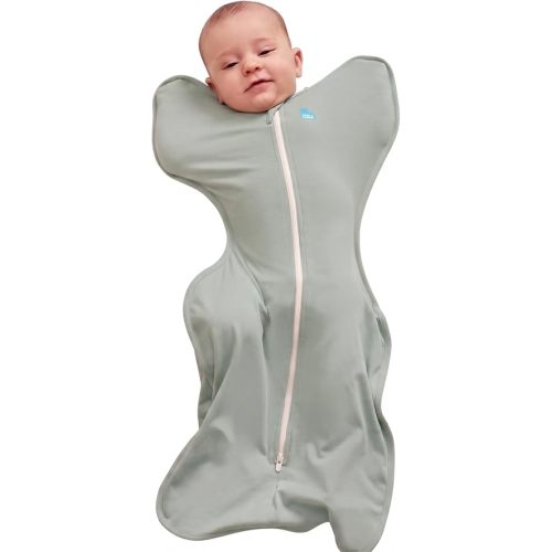 Love to Dream Swaddle, Baby Sleep Sack, Swaddle Up Self-Soothing Swaddles for Newborns, Get Longer Nap, Secure Fit Helps Calm Startle Reflex, Lite 0.2 Tog Sleep Sack, 5-8.5 lbs, Olive