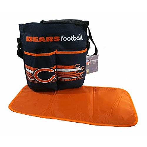 Northwest Chicago Football Bears Baby Diaper Bag with Adjustable Padded Shoulder Strap & Changing Pad