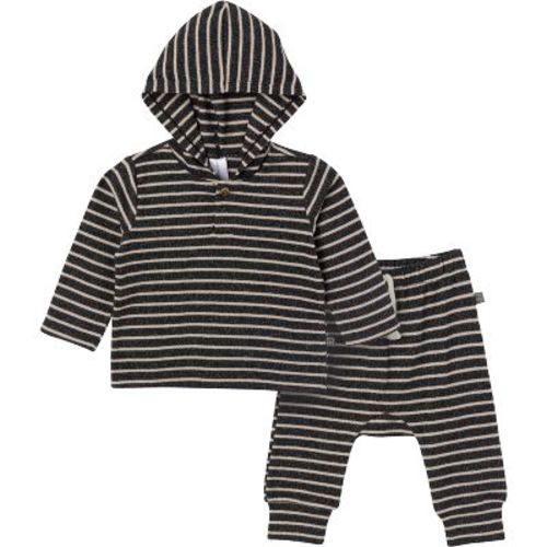 Modern Moments™ By Gerber Baby Boys' 2-piece Hooded Brushed Hacci Set, Dark Grey Heather, 12 Months