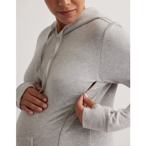 SuperSoft Fleece Maternity & Nursing Hoodie