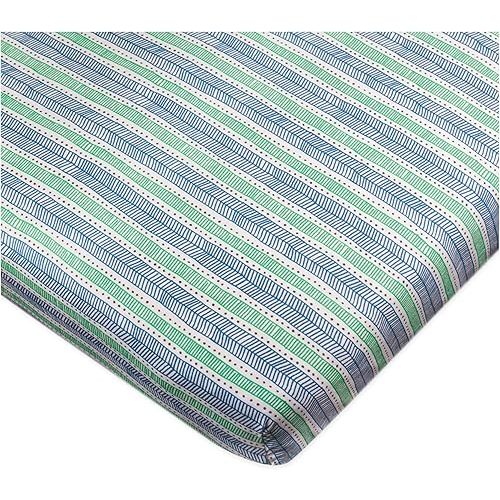 HonestBaby unisex-baby Classics Fitted Crib Sheets Set Standard Mattress, 100% Organic Cotton Baby Boys, Girls, Neutral, 1 Pack - Fall Floral Purple, One Size