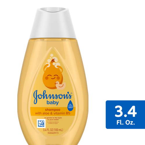 Johnson's Baby Shampoo with Aloe & Vitamin B5, Tear-Free, 3.4 fl. oz