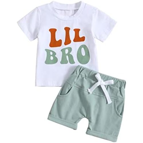 Big Brother Little Brother Matching Outfits Sibling Matching Outfits Newborn Baby Boy Shirt Shorts Summer Clothes