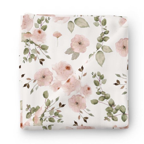 Millie's Dusty Rose Garden Oversized Swaddle Blanket