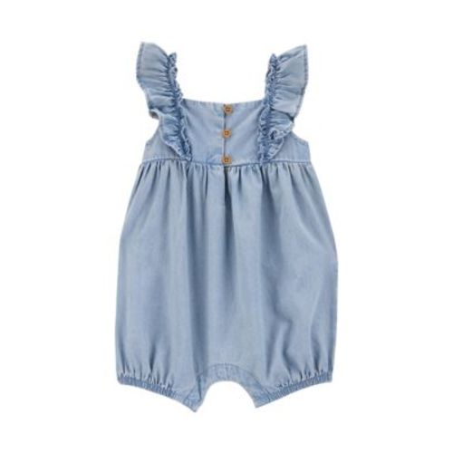 Baby Girls Flutter Sleeve Romper