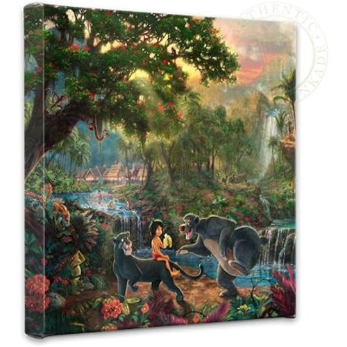 Thomas Kinkade 14 x 14 Gallery Wrapped Canvas Jungle Book