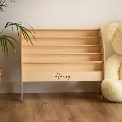 Bookshelf Kids,  Baby Montessori Bookcase, Personalized Book Storage Kid, Montessori Kids Furniture, Toddler Birthday Gift, Nursery Decor