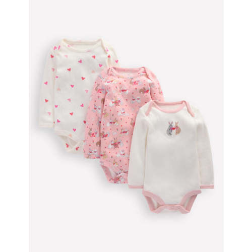3 Pack Pointelle Bodies-Pink Love Bunnies | Boden USA