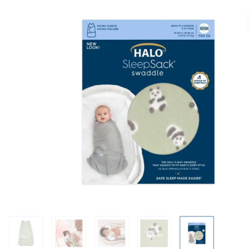 Micro-Fleece Baby Swaddle Cozy Panda | HALO US