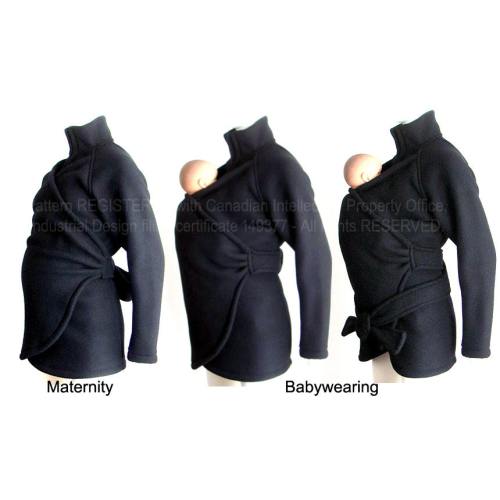 VEGAN Maternity Jacket, Elegant Slim Fit Babywearing Coat, Baby Wearing, Baby Clothes, Baby Wearing Coat