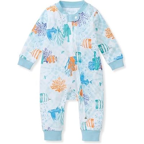 Burt's Bees Baby baby-boys Sleep and Play Pjs, 100% Organic Cotton One-piece Zip Front Footless Romper Jumpsuit Pajamas
