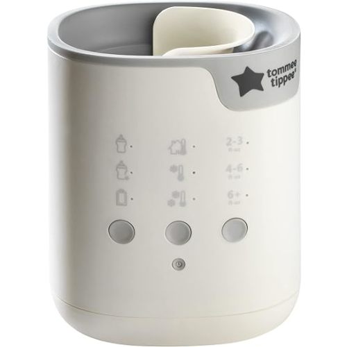Tommee Tippee Multiwarm Bottle and Pouch Warmer, White, Warms Baby Feeds to Body Temperature in Minutes, Automatic Timer and Shut Off