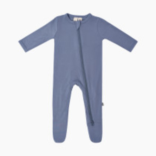 Kyte Baby Zipper Footie - Slate, 0-3 M