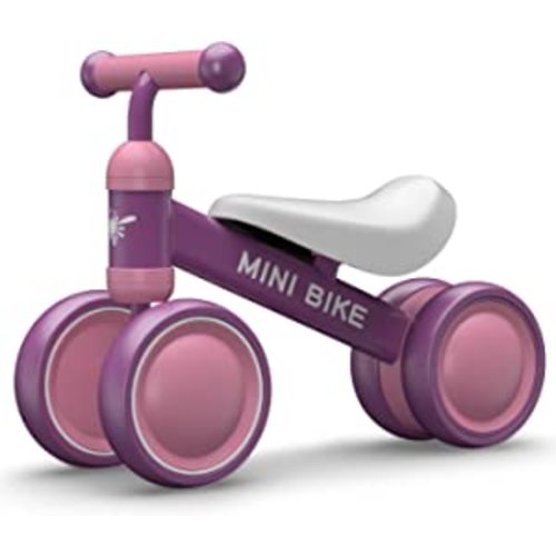 LBaby Balance Bike Toddler Tricycle Bike No Pedals 10-24 Months Ride-on (Purple 1)