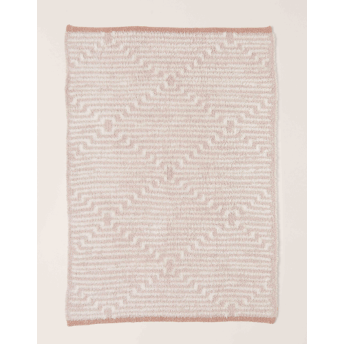 CozyChic® Geo Stripe Stroller Blanket _ Antique Rose