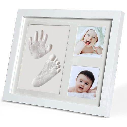 MIKISS Baby Handprint and Footprint Set, 11.6"×9.3" Picture Frames for Christmas ,Baby Shower Gifts for New Moms